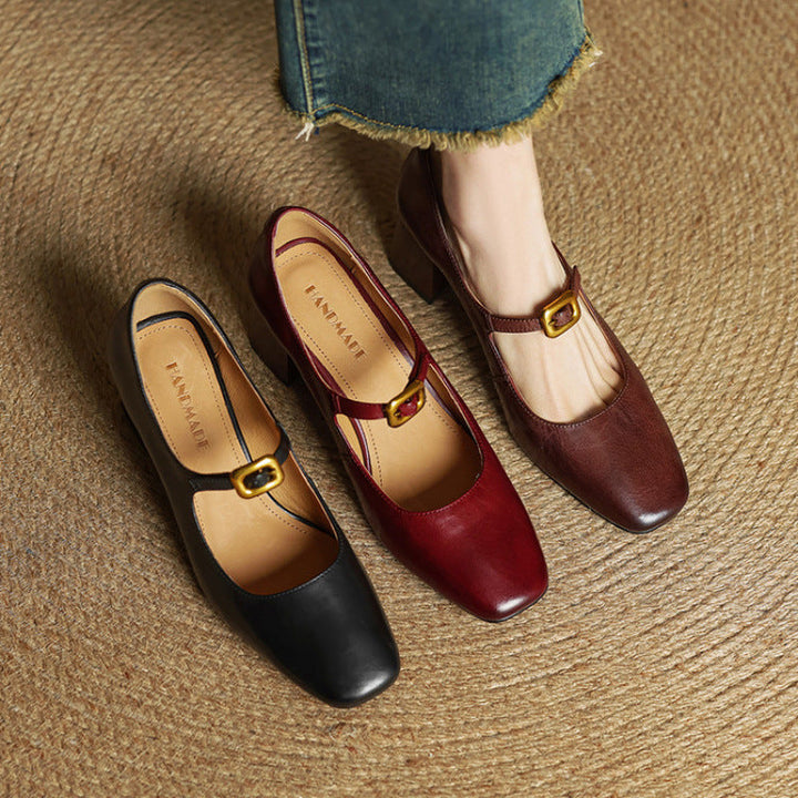 Rocio Genuine Leather Heels