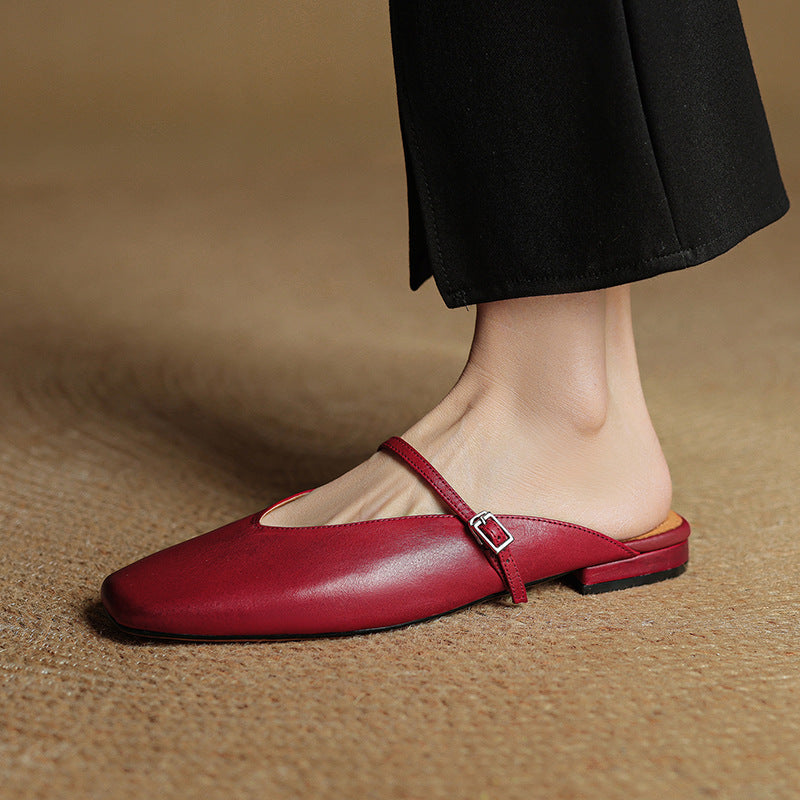 Marisol Genuine Leather Mules