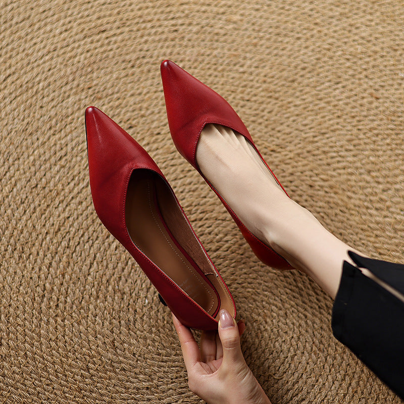 Loxey Genuine Leather Heels