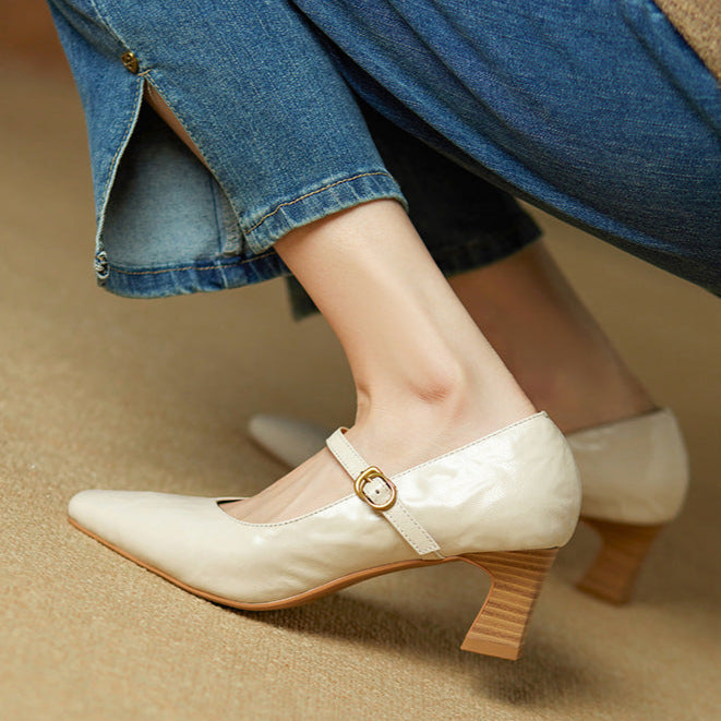 Rinda Genuine Leather Heels