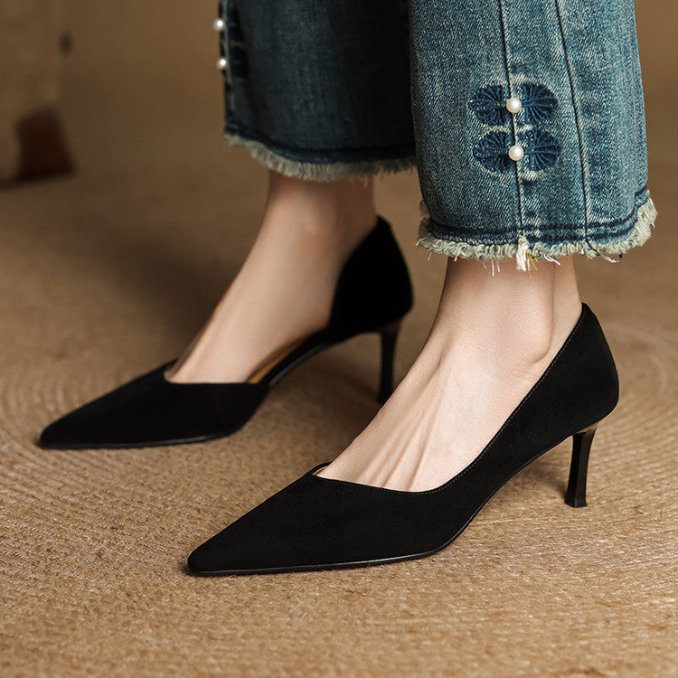 Sophie Genuine Leather Heels