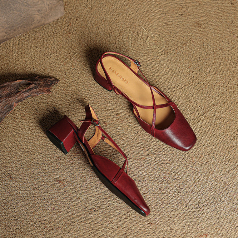 Luita Genuine Leather Heels