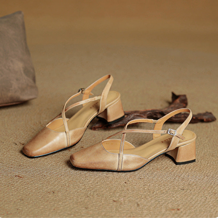 Luita Genuine Leather Heels