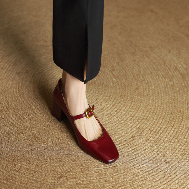 Rocio Genuine Leather Heels