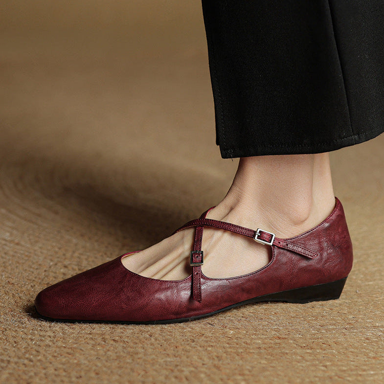 Lanci Genuine Leather Flats