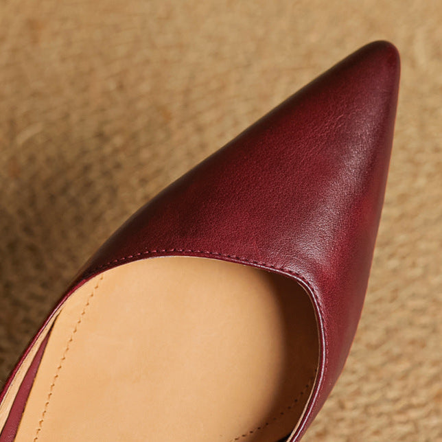 Loryn Genuine Leather Slingbacks