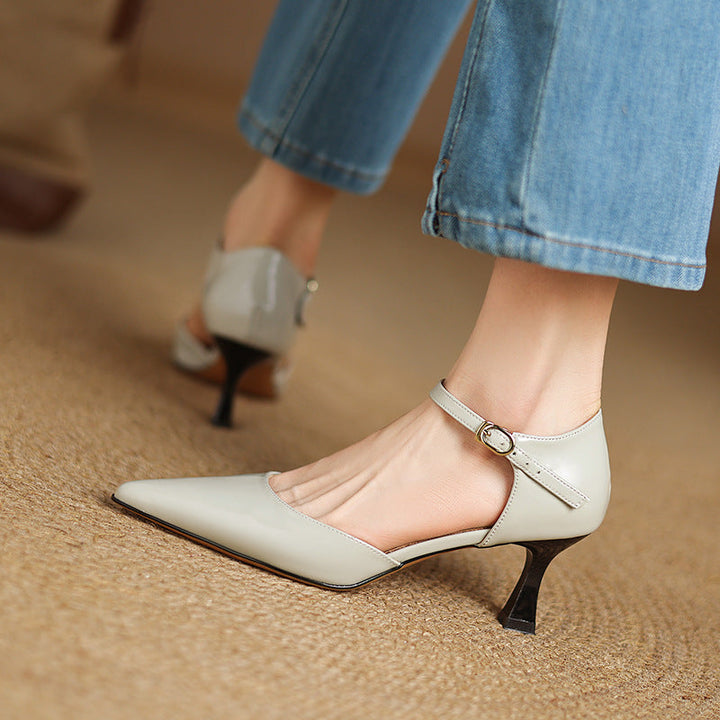 Trela Genuine Leather Heels