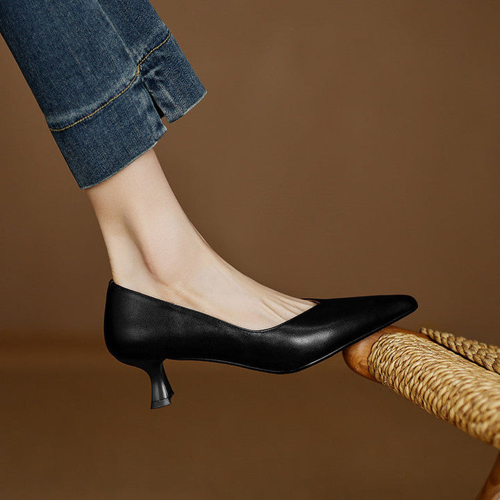 Loxey Genuine Leather Heels