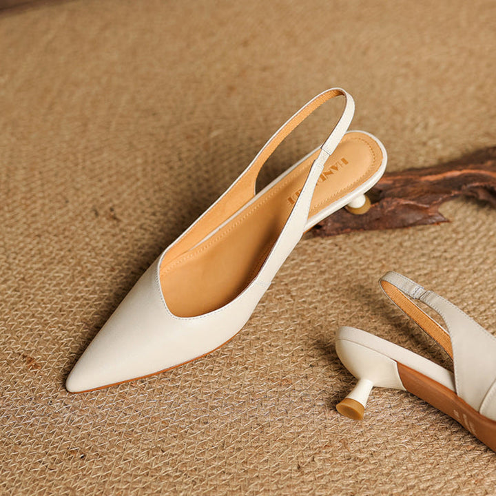 Loryn Genuine Leather Slingbacks