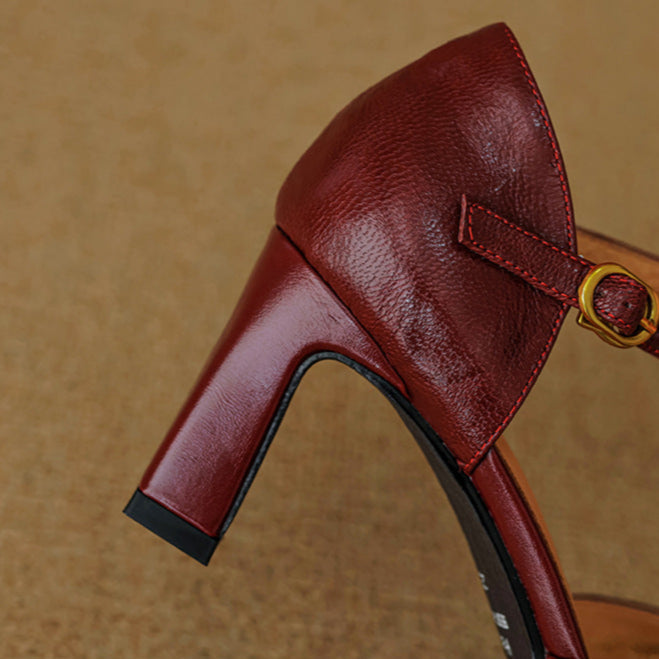 Alethea Genuine Leather Heels