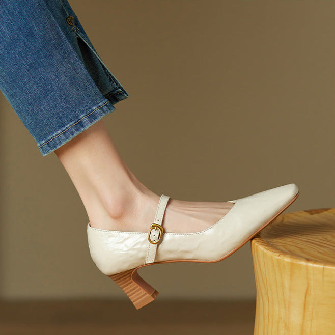 Rinda Genuine Leather Heels