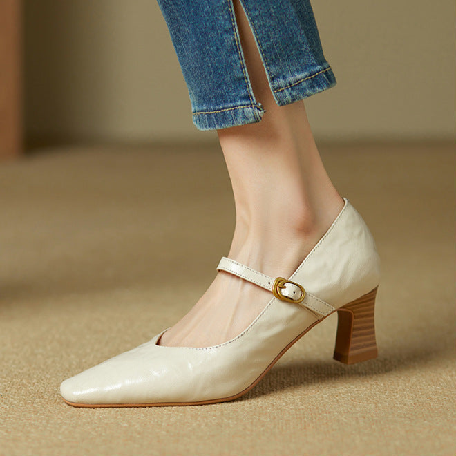 Rinda Genuine Leather Heels