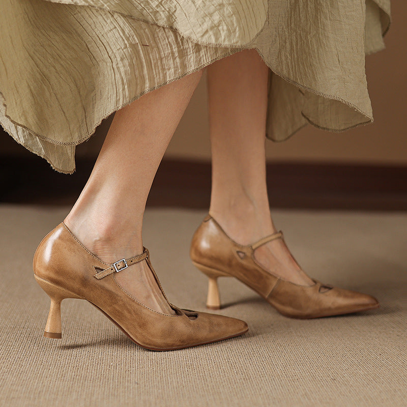 Marcele Genuine Leather Pumps