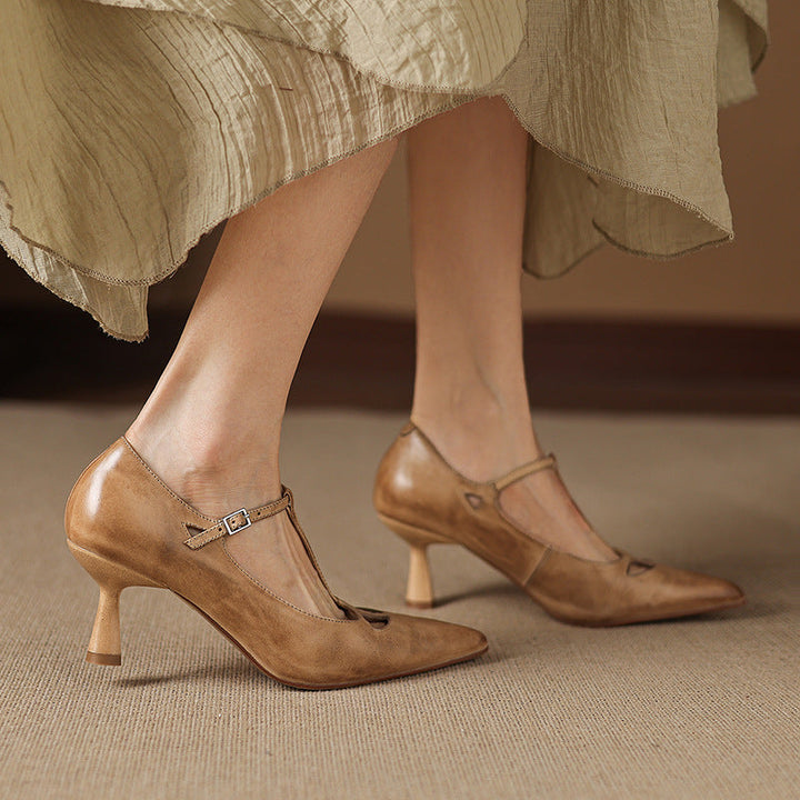 Marcele Genuine Leather Pumps