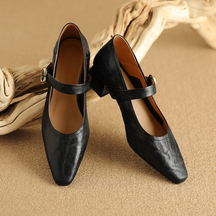 Nyssa Genuine Leather Heels