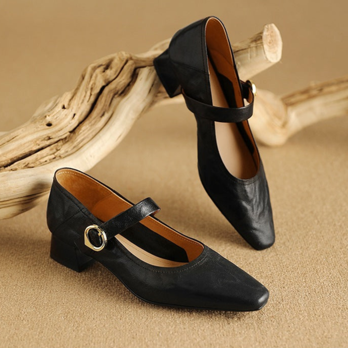 Nyssa Genuine Leather Heels