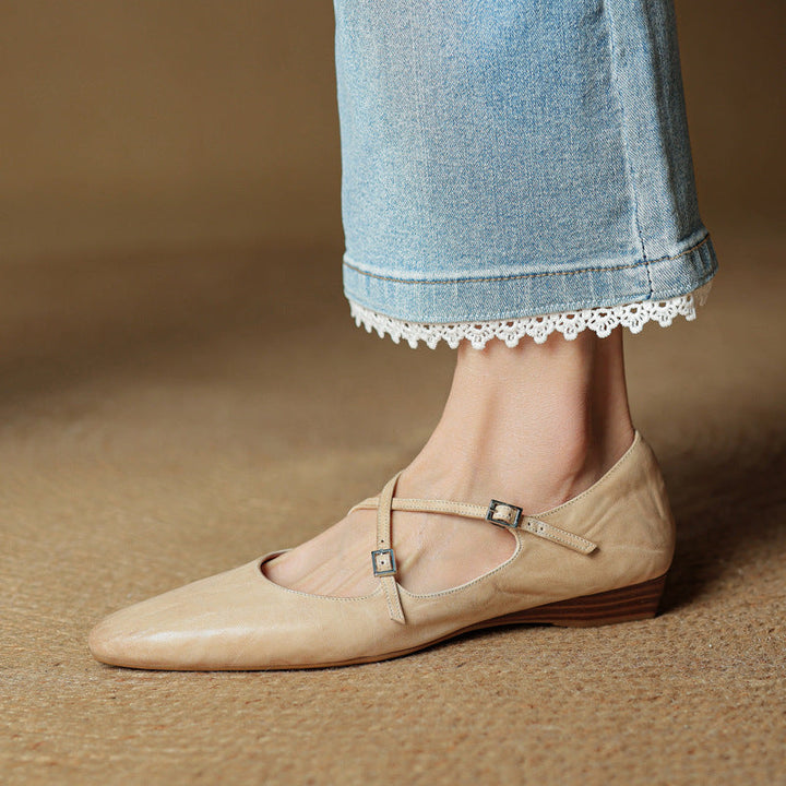 Lanci Genuine Leather Flats