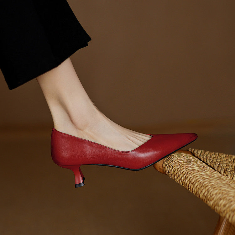 Loxey Genuine Leather Heels