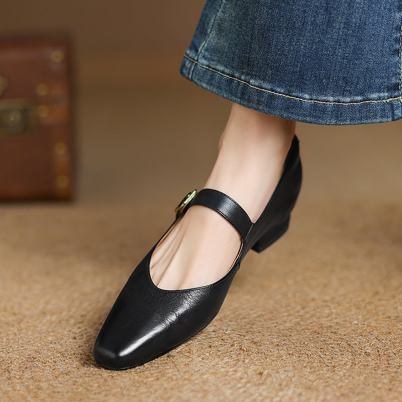 Livia Genuine Leather Heels