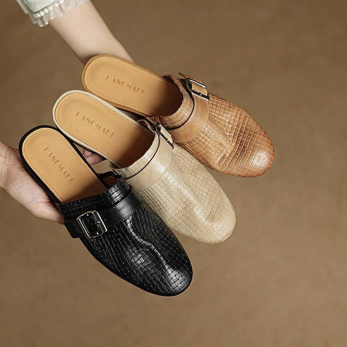 Sofia Genuine Leather Mules