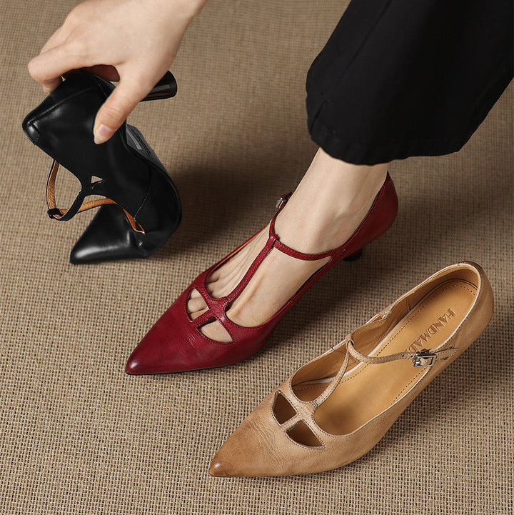 Marcele Genuine Leather Pumps