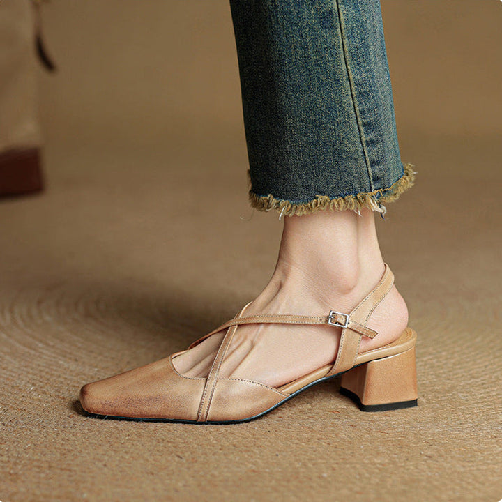 Luita Genuine Leather Heels