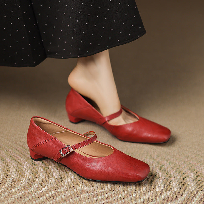 Athea Genuine Leather Flats