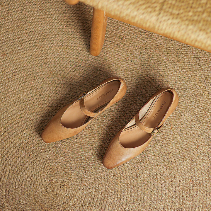 Livia Genuine Leather Heels