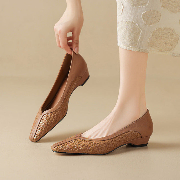 Edina Genuine Leather Heels