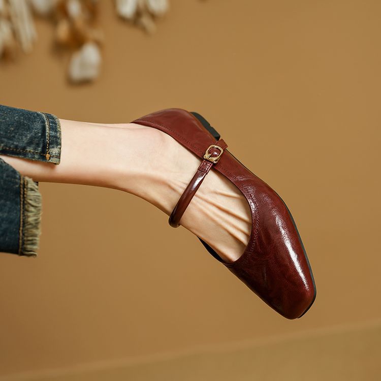 Carla Genuine Leather Flats