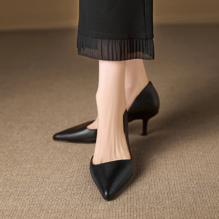 Elyse Genuine Leather Heels