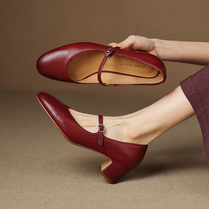 Cyra Genuine Leather Pumps