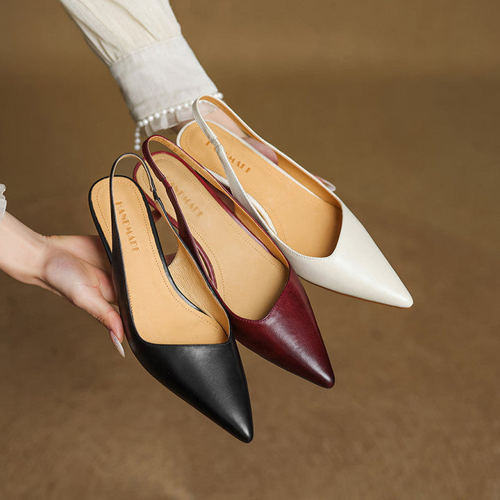 Loryn Genuine Leather Slingbacks
