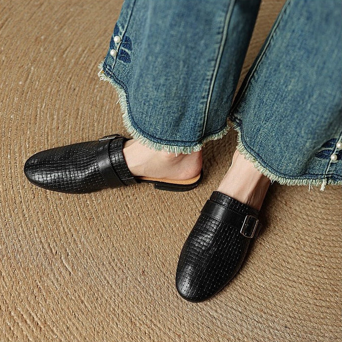 Sofia Genuine Leather Mules
