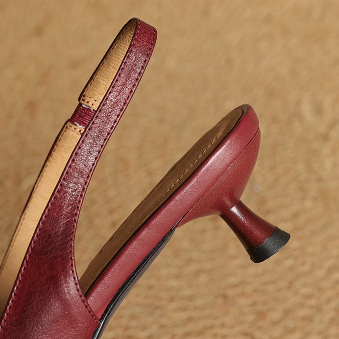 Loryn Genuine Leather Slingbacks
