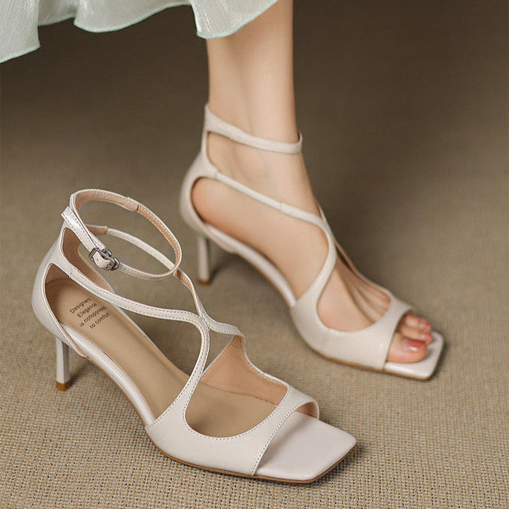 Christine Genuine Leather Heels