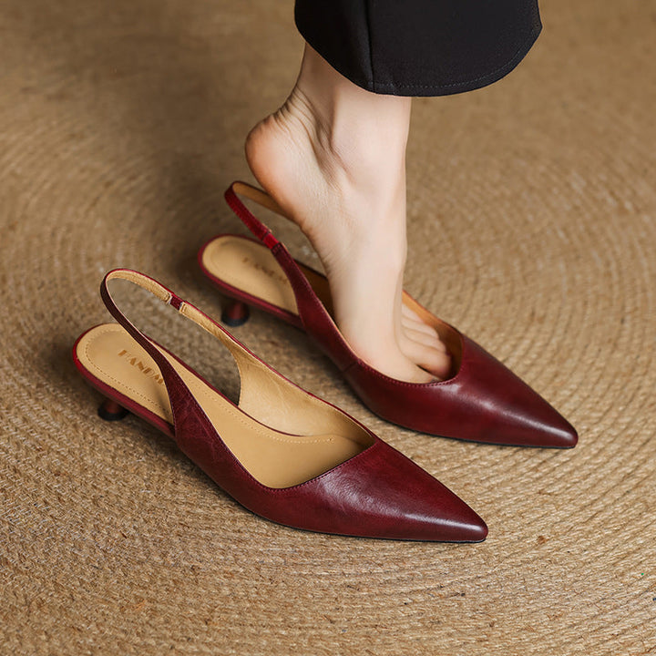 Loryn Genuine Leather Slingbacks