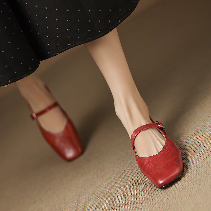 Athea Genuine Leather Flats