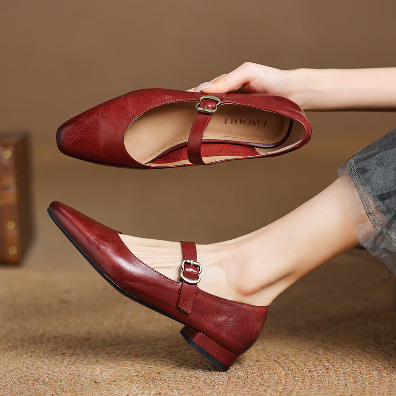 Livia Genuine Leather Heels