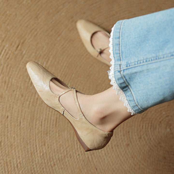 Lanci Genuine Leather Flats