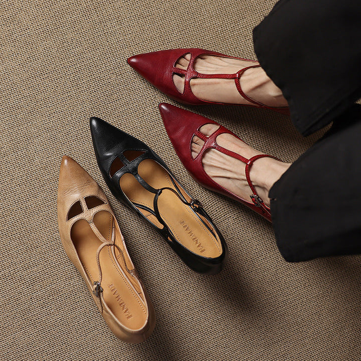 Marcele Genuine Leather Pumps