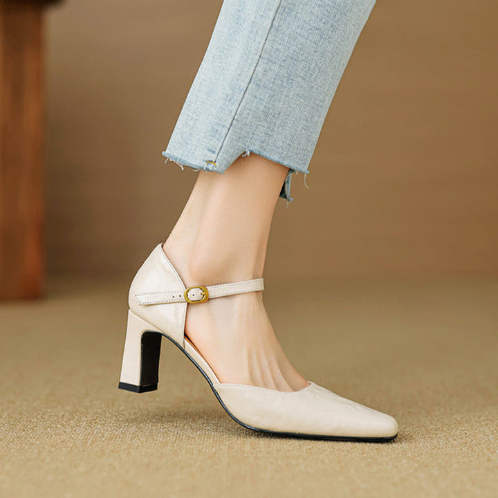 Alethea Genuine Leather Heels