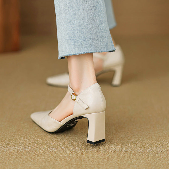 Alethea Genuine Leather Heels