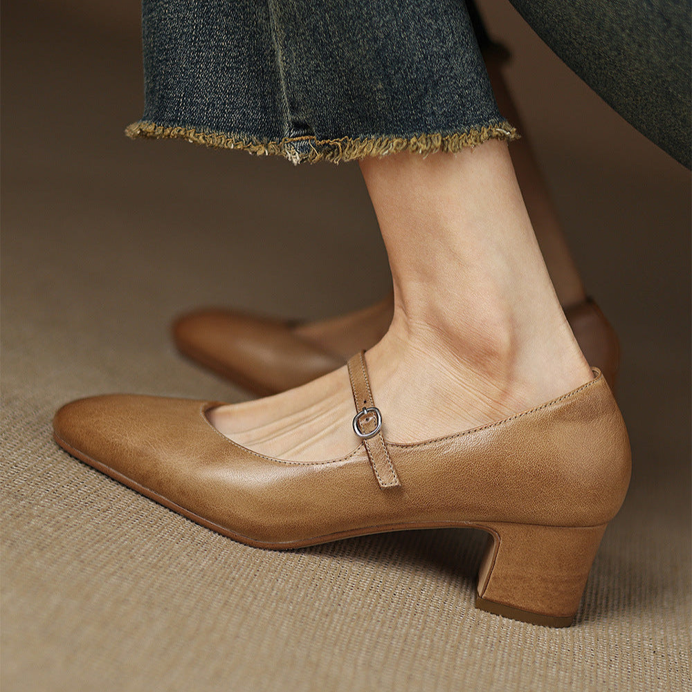 Cyra Genuine Leather Pumps