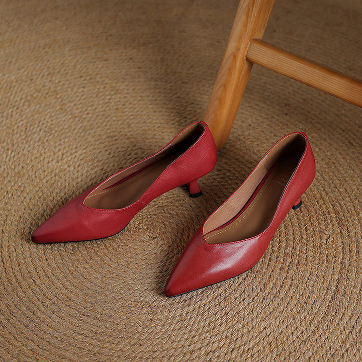 Loxey Genuine Leather Heels