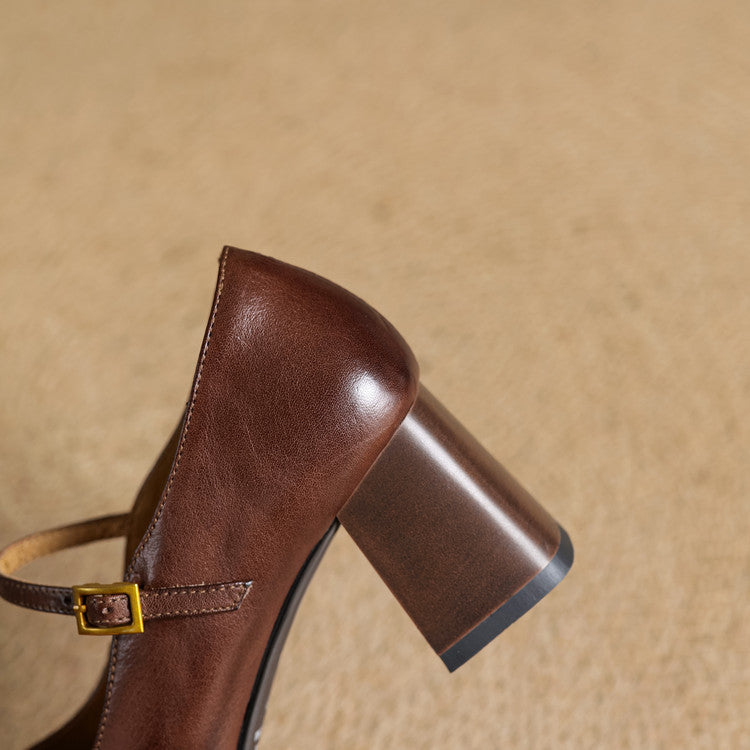 Sophia Genuine Leather Heels