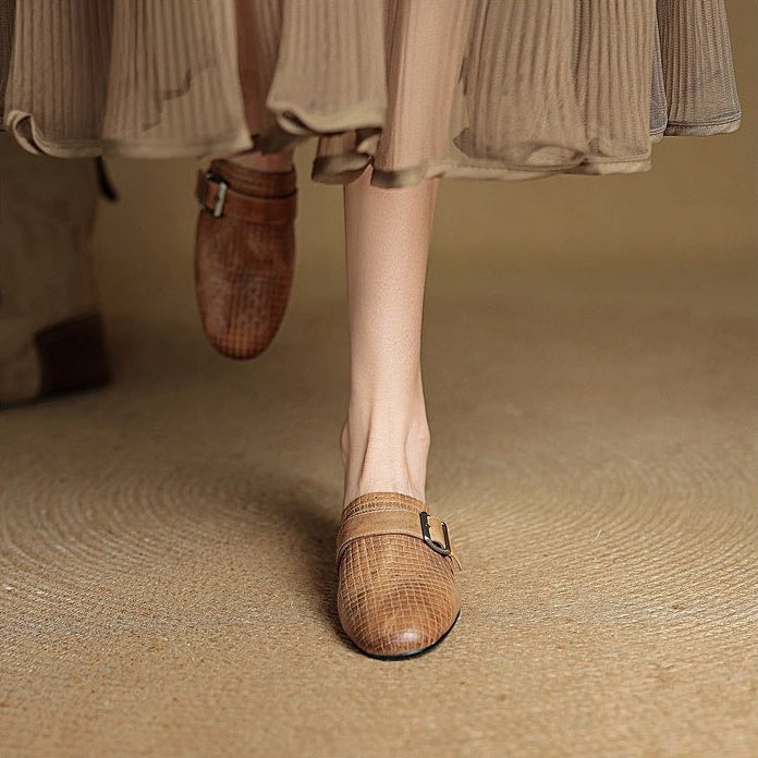 Sofia Genuine Leather Mules