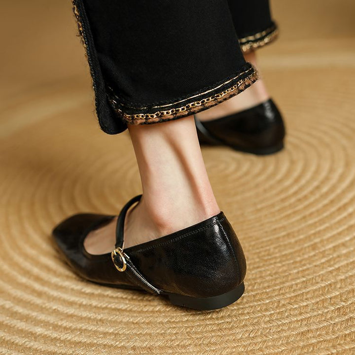 Carla Genuine Leather Flats