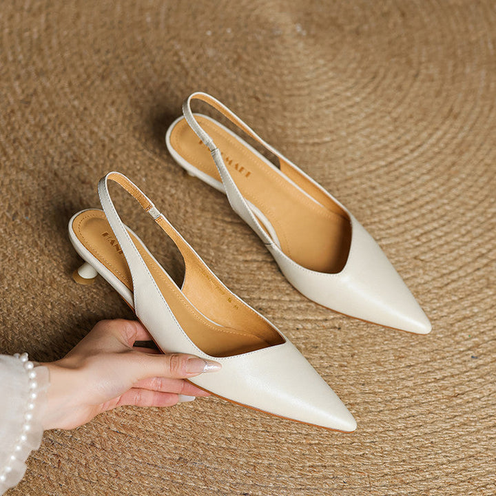 Loryn Genuine Leather Slingbacks