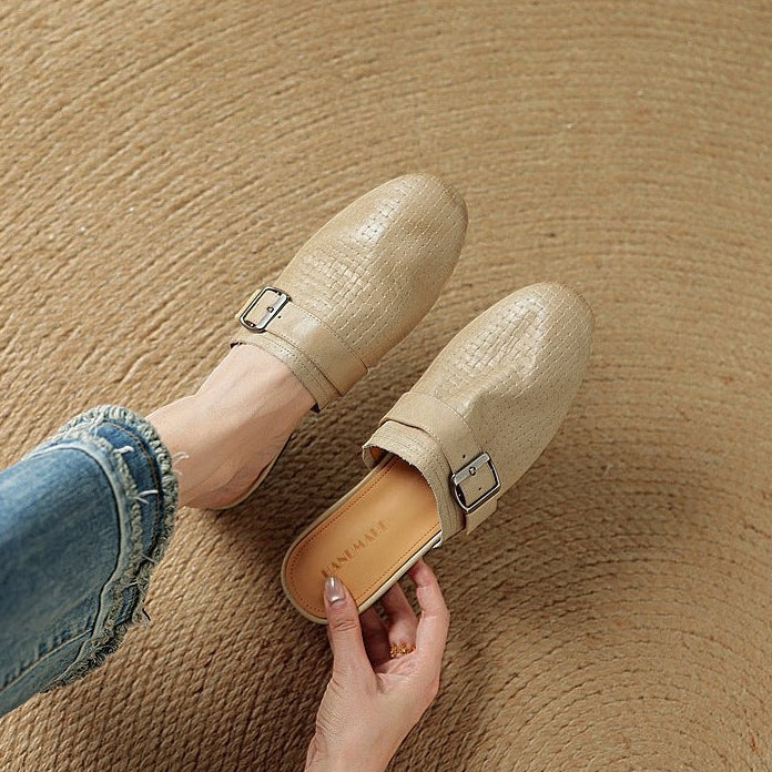 Sofia Genuine Leather Mules